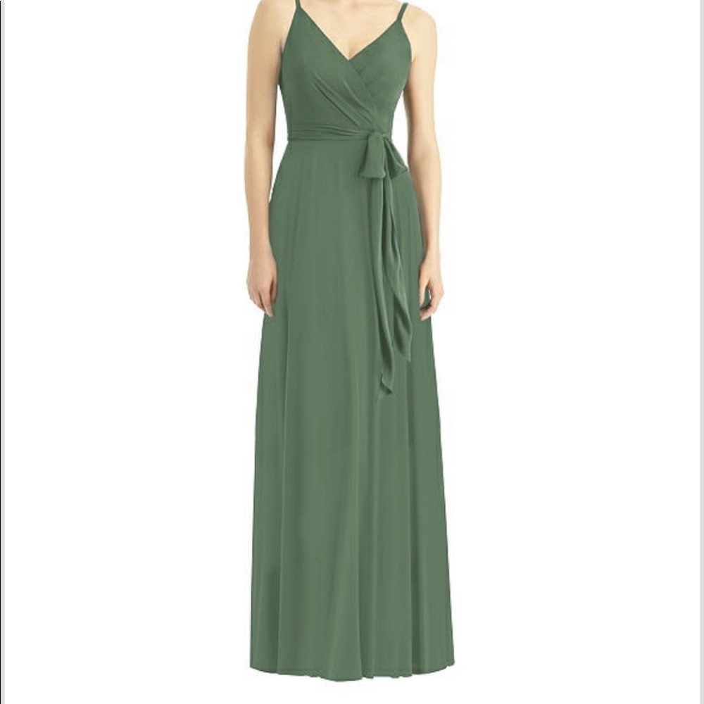 Like New Dessy Group Dress- Vineyard Green